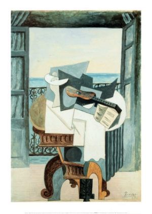 pablo picasso table in front of the window