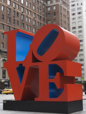 amanda hall love sculpture by robert indiana 6th avenue manhattan new york city new york usa