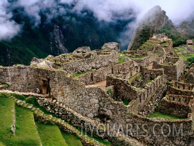 jeffrey becom overview of terraced royal inca ruins machu picchu peru