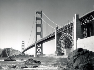 ewing galloway golden gate bridge 1950 california