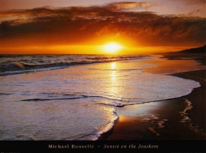michael busselle sunset on the seashore