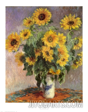 claude monet sunflowers c 1881