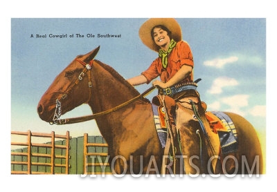 cowgirl on horse