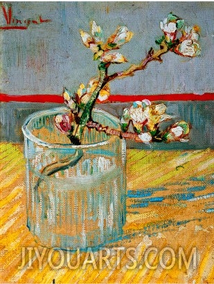 Blossoming Almond Branch in a Glass, c.1888
