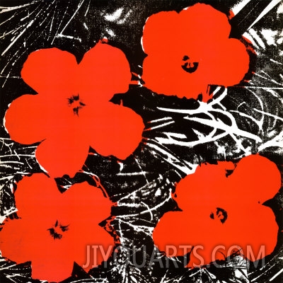 andy warhol flowers red 1964