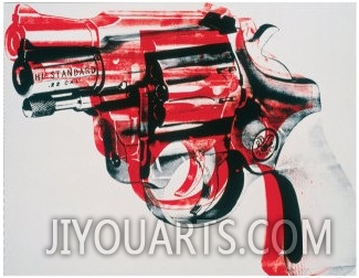 Gun, c.1981 82 (black and red on white)