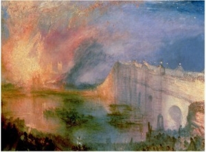 The Burning of the Houses of Parliament, 16th October 1834, circa 1835