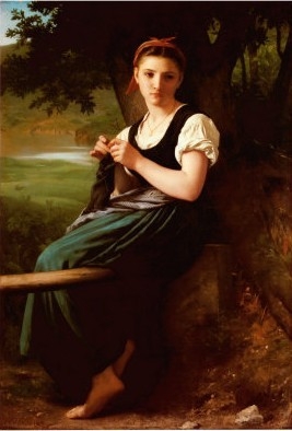 Knitting Girl, 1869