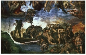 Last Judgement  Detail from the Bottom Right Corner, Sistine Chapel