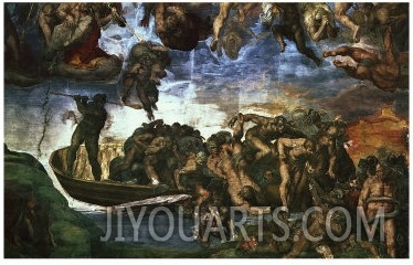Last Judgement  Detail from the Bottom Right Corner, Sistine Chapel
