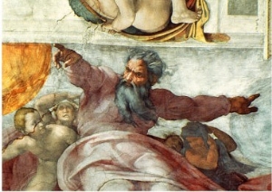 Sistine Chapel Ceiling, Creation of the Sun and Moon, 1508 12