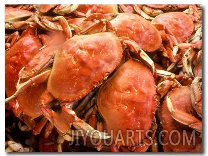 Fresh Crab in Pike Street Market, Seattle, Washington, USA