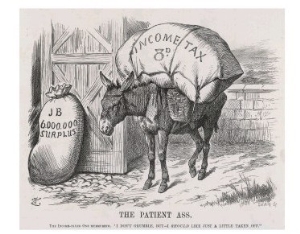 The British Taxpayer, The Patient Donkey, Groans Beneath the Weight of Income Tax