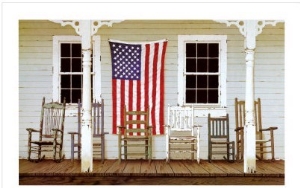 Chair Family with Flag
