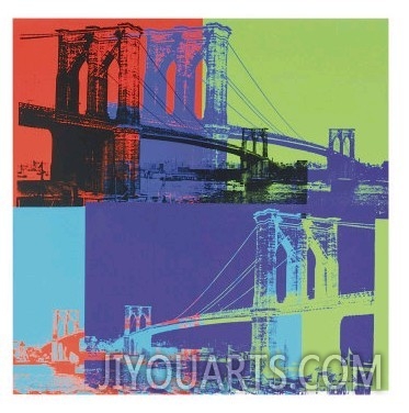 Brooklyn Bridge, c.1983 (Orange, Blue, Lime)