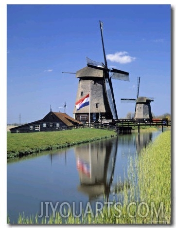 Windmills near Amsterdam, Holland