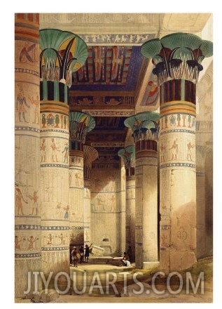 View under the Grand Portico, Philae, from Egypt and Nubia, Vol.1