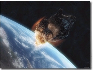 Asteroid in Front of the Earth