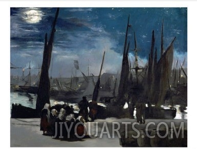 Moonlight Over Boulogne Harbor, 1869