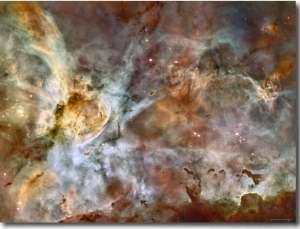 A 50 Light Year Wide View of the Central Region of the Carina Nebula