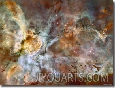 A 50 Light Year Wide View of the Central Region of the Carina Nebula
