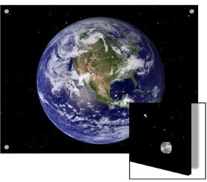 Full Earth Showing North America (With Stars)