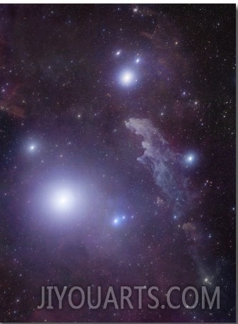 Supergiant Rigel and IC 2118 in Eridanus, Cederblad 41, the Witch Head Nebula