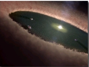 A Protoplanetary, or Planet Forming, Disk Surrounding a Young Star
