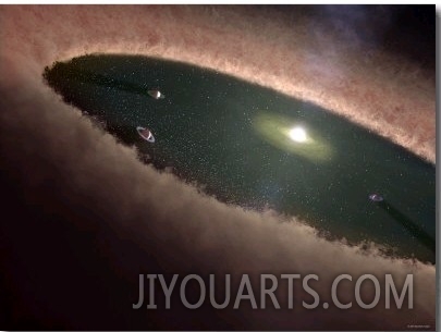 A Protoplanetary, or Planet Forming, Disk Surrounding a Young Star