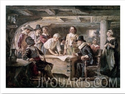 Signing the Mayflower Compact, 1620