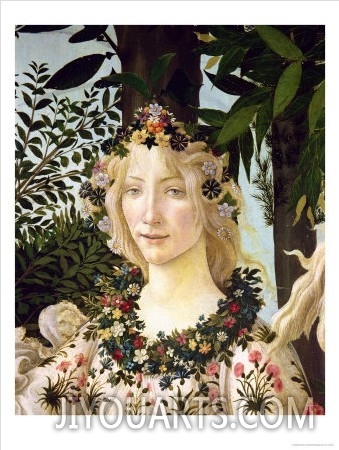 Flora, Detail from the Primavera, c.1478