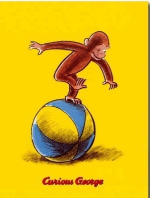 Curious George Plays on a Ball