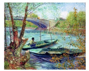 Fishing in the Spring, Pont de Clichy, c.1887