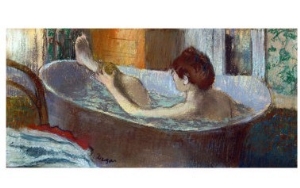 Woman in Her Bath, Washing a Leg, 1883 1884