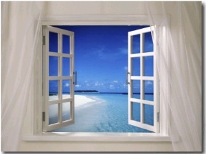 Beach Beckoning Through Open Window