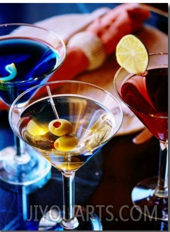 Three Cocktails Including a Martini, San Francisco, United States of America
