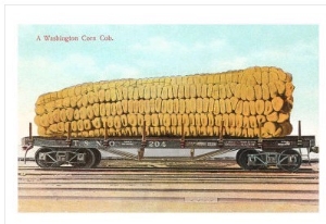 Giant Corn Cob on Flatbed, Washington