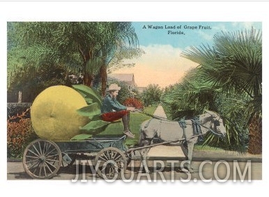 Giant Grapefruit on Cart