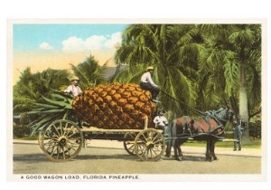 Giant Pineapple on Wagon, Florida