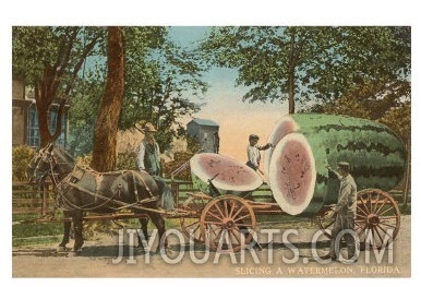 Giant Watermelon on Cart, Florida