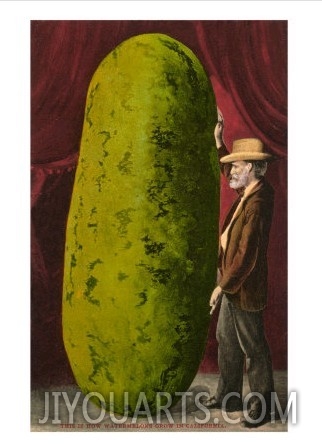 Man with Giant Watermelon