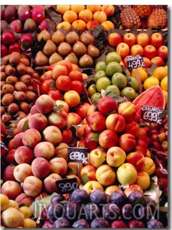Fruit at La Boqueria Market, Barcelona, Spain