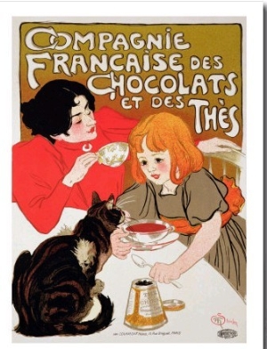 Reproduction of a Poster Advertising the French Company of Chocolate and Tea