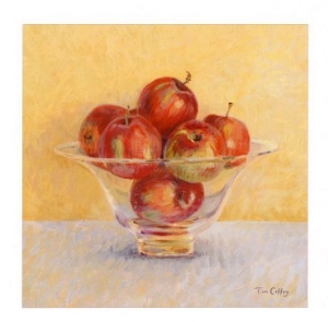 Apples in Glass Bowl