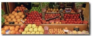 Close up of Fruits in a Market, Rue De Levy, Paris, France