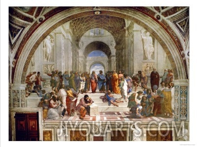 School of Athens, circa 1510 1512, One of the Murals Raphael Painted for Pope Julius II