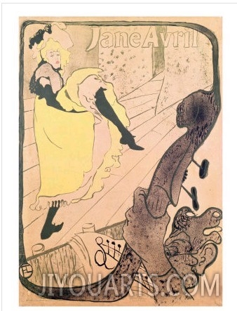 Poster Advertising Jane Avril at the Jardin de Paris, 1893
