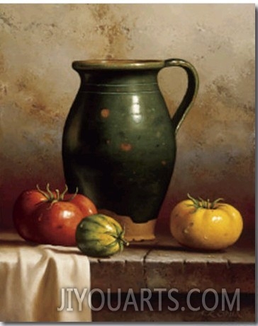 Green Pitcher, Heirlooms and Cloth