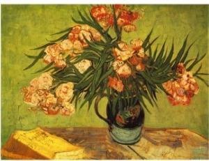 Vase with Oleanders and Books, c.1888