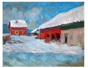 Red Houses at Bjoernegaard, Norway, 1895